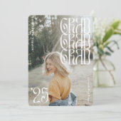 Afstudeerder '25 Wavy Typografie Afstuderen Kaart (Staand voorkant)