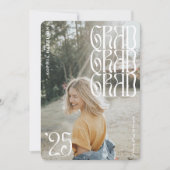Afstudeerder '25 Wavy Typografie Afstuderen Kaart (Voorkant)