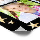 Afstudeerder 27 Foto Collage Gold Foil Black Poster (Hoek)