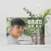 Afstudeerder 2 Foto Modern Afstuderen Kaart (Staand voorkant)
