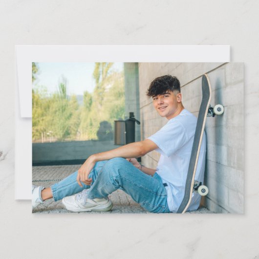 Afstudeerder 2 Foto Modern Afstuderen Kaart (Achterkant)