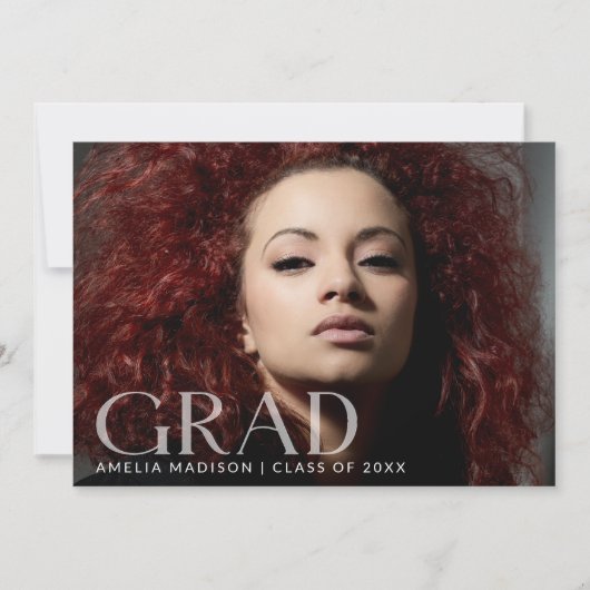 Afstudeerder 2 Foto van de moderne, doorzichtige s Aankondiging (Voorkant)