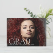 Afstudeerder 2 Foto van de moderne, doorzichtige s Aankondiging (Staand voorkant)