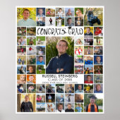 Afstudeerder 66 Foto Collage Aangepaste kleur Poster (Voorkant)