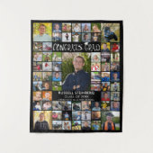 Afstudeerder 66 Foto Collage Aangepaste kleur Wandkleed (Voorkant)