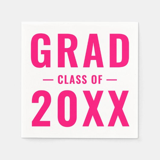 Afstudeerder aangepaste klasse jaar warm roze mode servet (Voorkant)