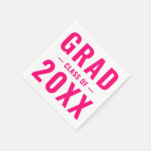 Afstudeerder aangepaste klasse jaar warm roze mode servet (Hoek)