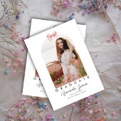 Afstudeerder Aankondiging 2025 Pink Bow Coquette E