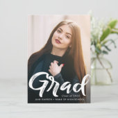 AFSTUDEERDER | Aankondiging afstuderen penseelstre (Staand voorkant)