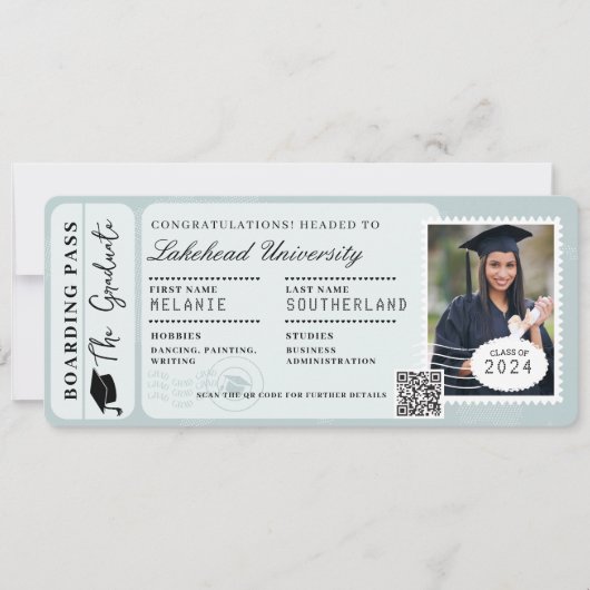 Afstudeerder Adventure wacht op ticket voor instap Kaart (Voorkant)