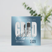 Afstudeerder Afkorting Fotogradiënt Blue ID898 Kaart (Staand voorkant)