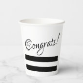 Afstudeerder afstuderen aangepaste naam en jaar papieren bekers (Achterkant)