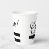 Afstudeerder afstuderen aangepaste naam en jaar papieren bekers (Rechts)