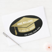 afstudeerder / afstuderen / afstuderen faux goud / ovale sticker (Envelop)