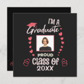 Afstudeerder Afstuderen de Klasse van het Afstuder Kaart (Voorkant / Achterkant)