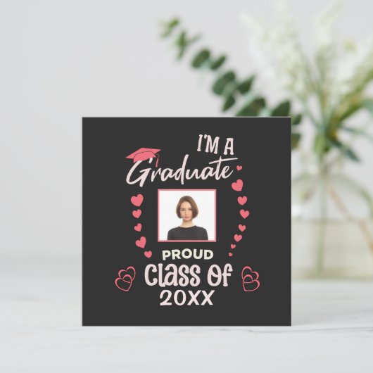 Afstudeerder Afstuderen de Klasse van het Afstuder Kaart (Staand voorkant)