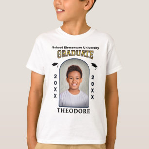 Afstudeerder Afstuderen Foto Afstuderen Gold Custo T-shirt
