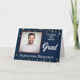 Afstudeerder Afstuderen Graduing Foto Gefeliciteer Kaart
