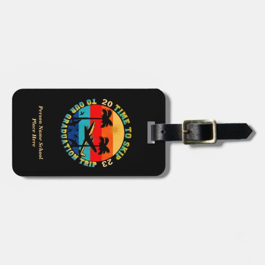 Afstudeerder Afstuderen Hogere klasse Trip 2023 pe Bagagelabel (Voorkant horizontaal)