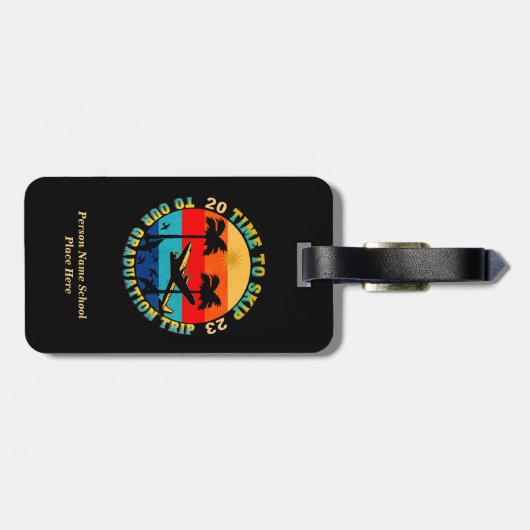 Afstudeerder Afstuderen Hogere klasse Trip 2023 pe Bagagelabel (Achterkant horizontaal)