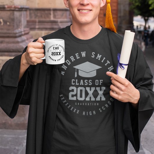 Afstudeerder Afstuderen klasse van aangepaste naam T-shirt