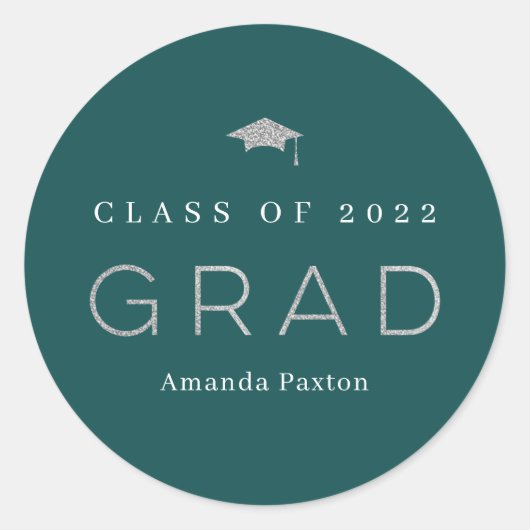 Afstudeerder-Afstuderen-stickers of envelopzegels Ronde Sticker (Voorkant)