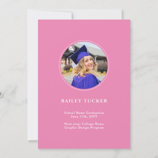 AFSTUDEERDER Arch 3-foto Modern Afstuderen Invitat Bedankkaart (Achterkant)