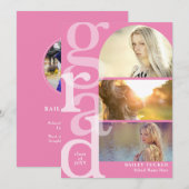 AFSTUDEERDER Arch 3-foto Modern Afstuderen Invitat Bedankkaart (Voorkant / Achterkant)