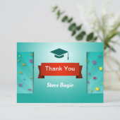 Afstudeerder bedankkaart (Staand voorkant)