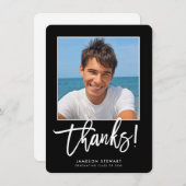 AFSTUDEERDER BEDANKT minimal modern foto simpel zw (Voorkant / Achterkant)