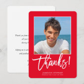 AFSTUDEERDER BEDANKT Minimale moderne foto Eenvoud (Voorkant / Achterkant)