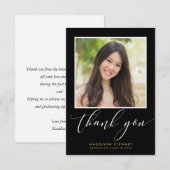 AFSTUDEERDER BEDANKT Moderne fijne kalligrafie zwa (Voorkant / Achterkant)