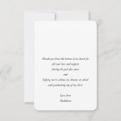 AFSTUDEERDER BEDANKT Moderne foto eenvoudige kalli (Achterkant)