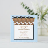 Afstudeerder Beer Kindergarten Afstuderen Uitnodig Kaart (Staand voorkant)