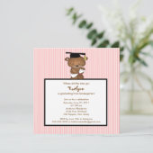 Afstudeerder Beer Kindergarten Afstuderen Uitnodig Kaart (Staand voorkant)