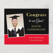 Afstudeerder begrotingsicongraties Foto zwart-wit  (Voorkant)