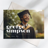 Afstudeerder Bewerkbaar vet script Afstuderen twee Aankondiging