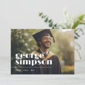 Afstudeerder Bewerkbaar vet script Afstuderen twee Aankondiging (Staand voorkant)