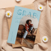 AFSTUDEERDER Blue Arch Mystiek Afstuderen Aankondi Bedankkaart