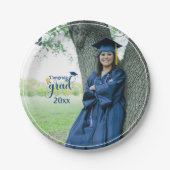 Afstudeerder Borden voor Afstuderen fotopapier Papieren Bordje (Voorkant)