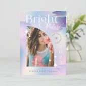 Afstudeerder Bright Future Starry Iridescent Paste Kaart (Staand voorkant)