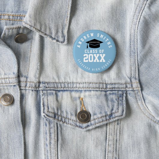 Afstudeerder Button met naam en klassejaar (In situ)