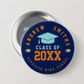 Afstudeerder Button met naam en klassejaar (Voorkant /achterkant)