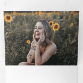 Afstudeerder Casual Borstel Foto Tri-Fold Aankondi Drieluik Aankondiging (Binnenzijde eerst)