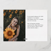 Afstudeerder Chic Multi Photo Afstuderen Folie Uitnodiging (Achterkant)