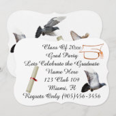 Afstudeerder Class Fancy Duiven Peace Personalisee Kaart (Voorkant / Achterkant)