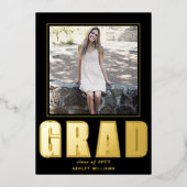 AFSTUDEERDER Class of 2025 afstuderen folie aankon Uitnodiging (Voorkant)