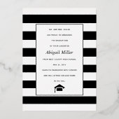 AFSTUDEERDER Class of 2025 foto afstuderen aankond Folie Uitnodiging (Achterkant)