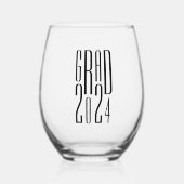 Afstudeerder College Middelbare School Senior Afst Wijnglas Zonder Voet (Voorkant)