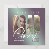 Afstudeerder Cutout Fotogradiënt Plum ID898 Kaart (Voorkant)
